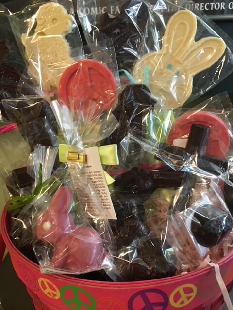 Cookies and candies wrapped in cellophane