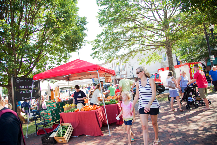 Street shot of market