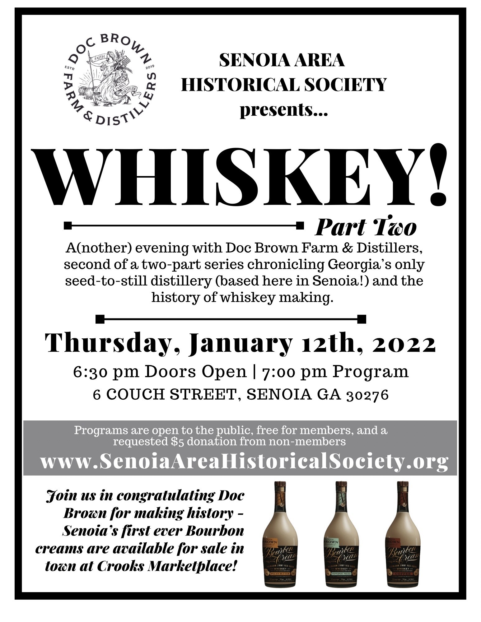 flyer on whiskey event