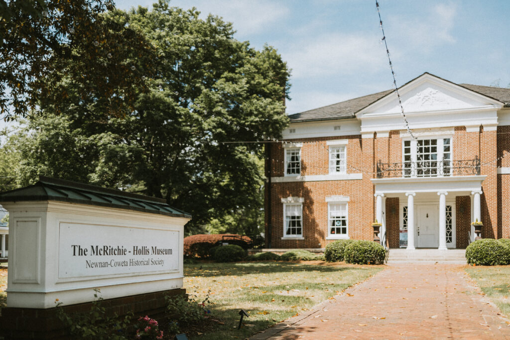 Exterior shot of the museum and signage